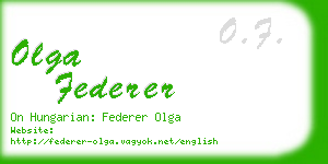 olga federer business card